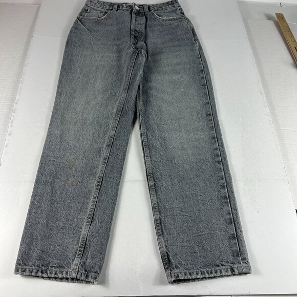 Zara Jeans Women's 26x26* High Rise Mom Straight Crop Grey Faded Denim Tag 4 - Picture 1 of 16